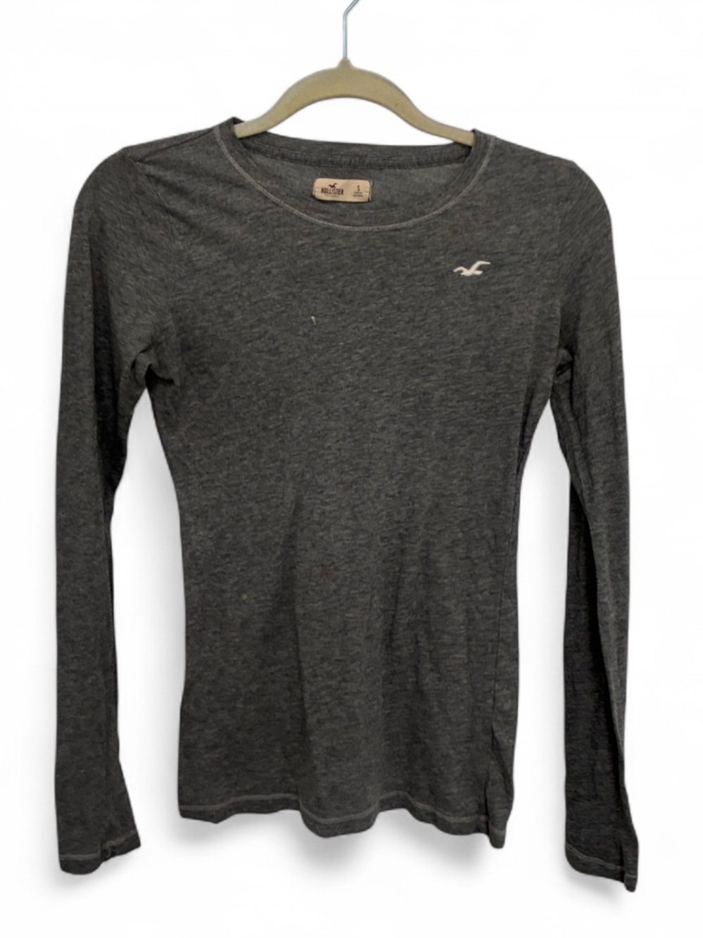 Y2K Hollister Gray Long-Sleeve Crew Tee